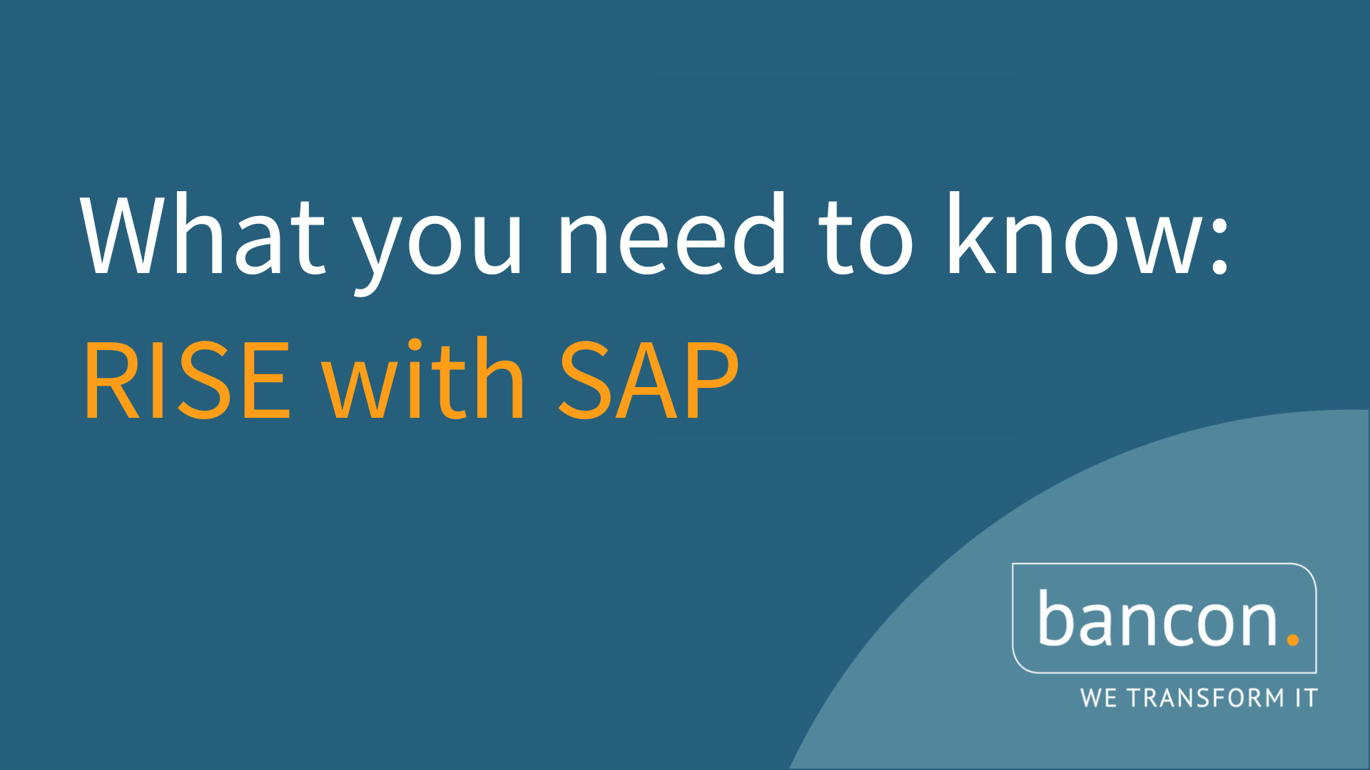 What You Need to Know: RISE with SAP for Financial Institutions