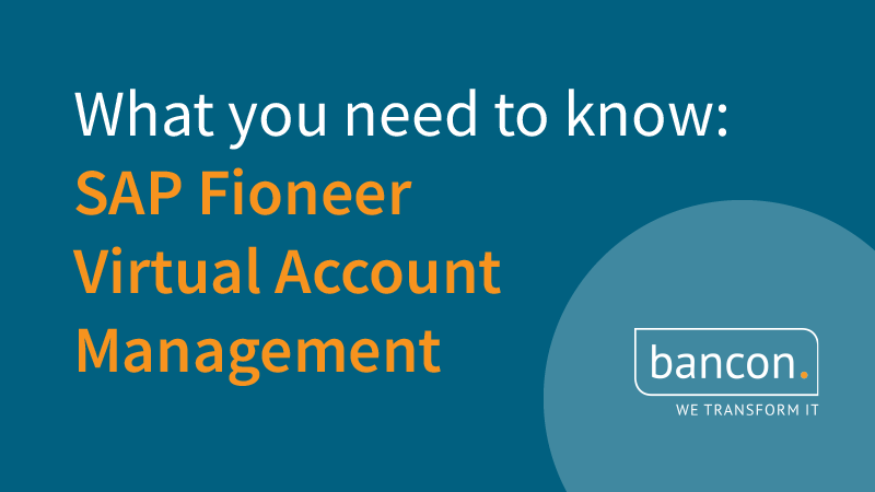 What you need to know about SAP Fioneer Virtual Account Management